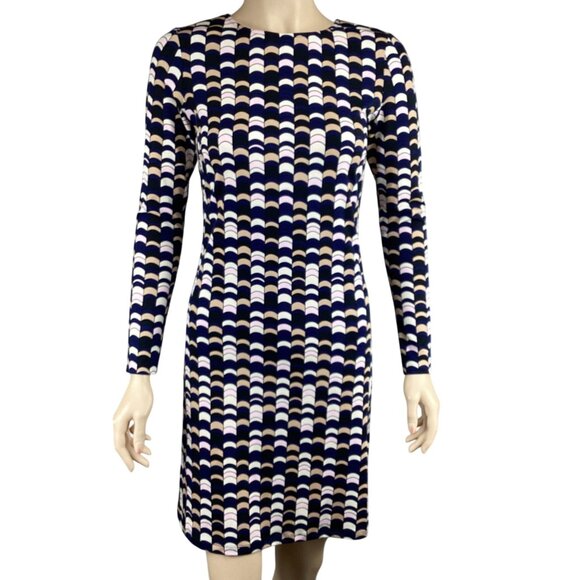JB By Julie Brown NYC Dress Size P XS Xsmall Long Sleeve Geometric Print Stretch - Picture 6 of 8